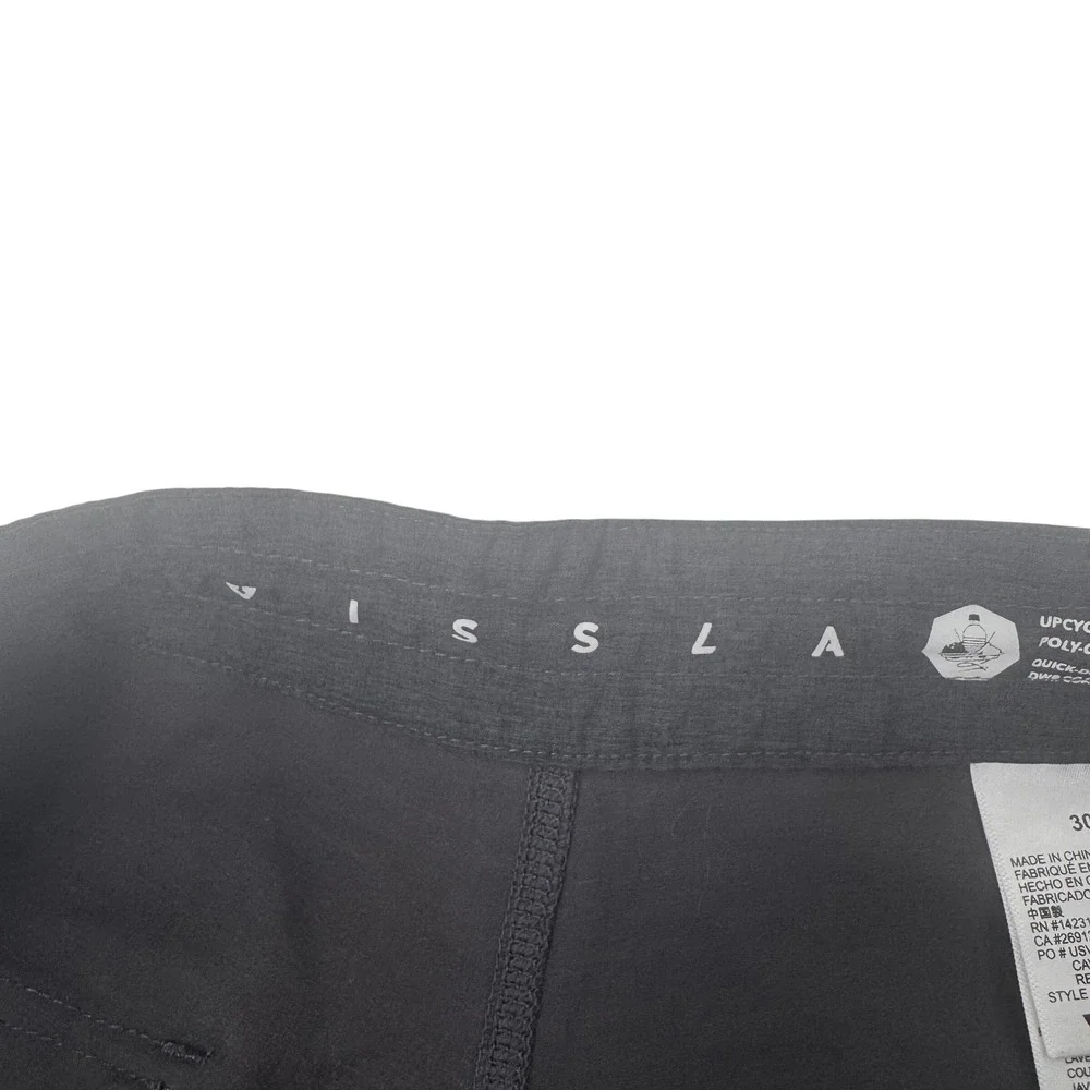 Vissla Seven Seas Board Shorts Mens 30 Charcoal Grey Stretch Coconut Surf Trunks